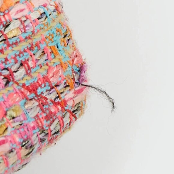 Chanel Pink Multicolor Quilted Tweed Classic Medium Double Flap Bag - Picture 12 of 12